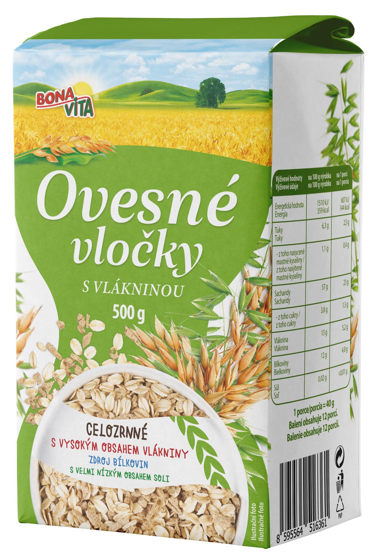Bonavita Ovesné vločky s vlákninou