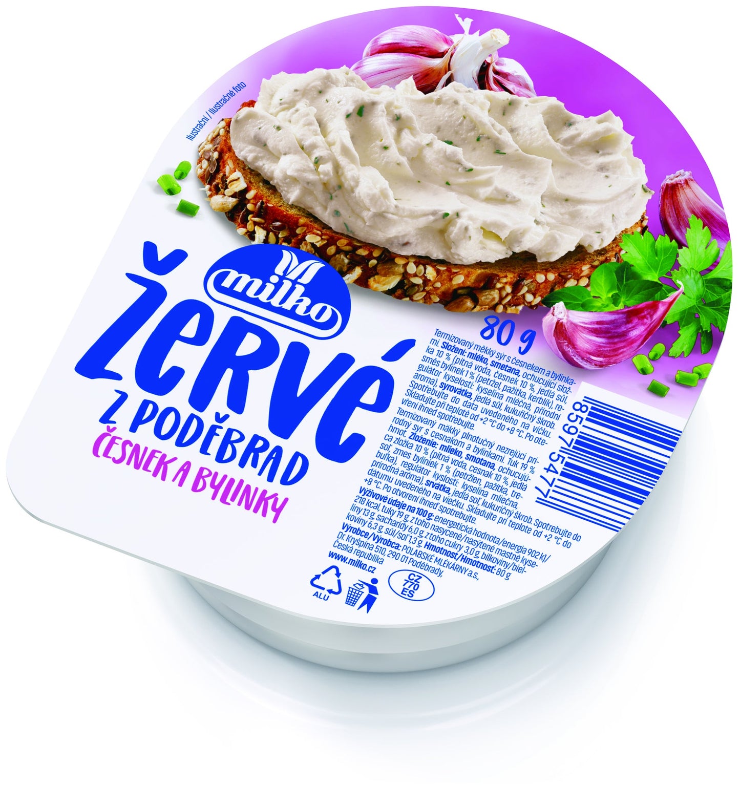Milko Žervé česnek a bylinky
