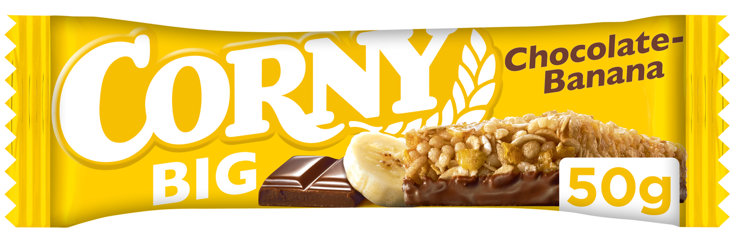 Corny BIG cereální tyčinka banán v mléčné čokoládě