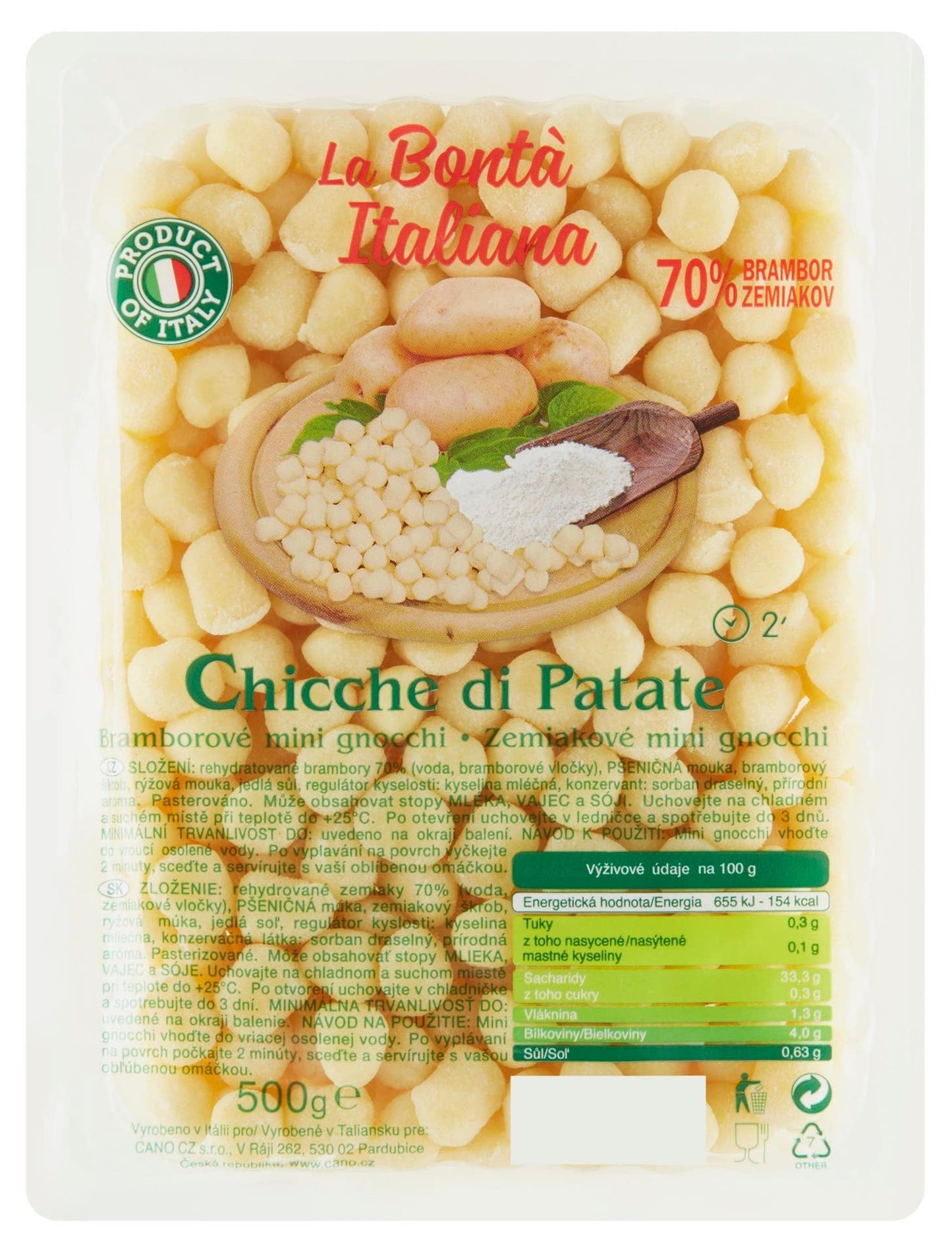 la bontä italiana Bramborové mini gnocchi