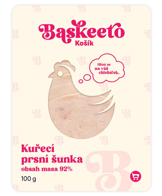 Baskeeto Kuřecí šunka nejvyšší jakosti (92% masa)